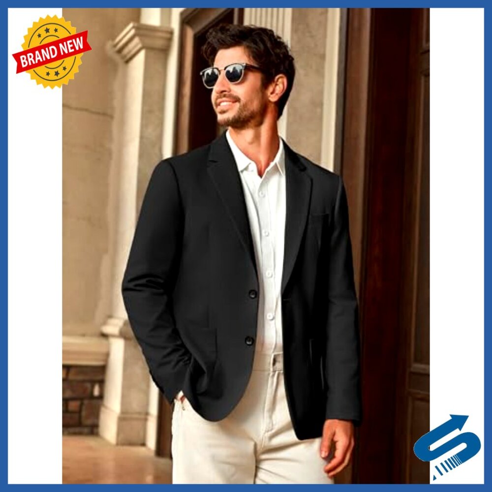 Slim Fit Two Button Blazer Jacket Polyester Rayon… - image 5